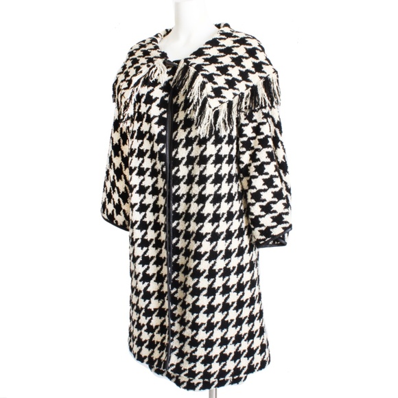 Bonnie Cashin Jacket and Skirt Set Houndstooth Boucle Fringe 2pc Suit Shawl Coll - Picture 4 of 11